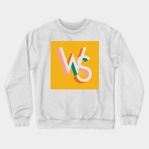 Wild Society Yellow Logo Crewneck Sweatshirt by Wild Society Podcast